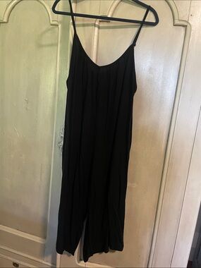 Essential Black Spaghetti-Strap Wide-Leg Jumpsuit
